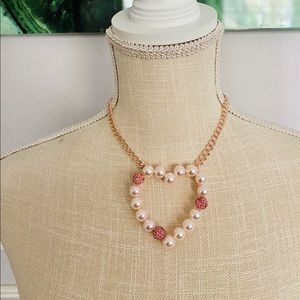 Betsy Johnson Heart Necklace + matching earrings.